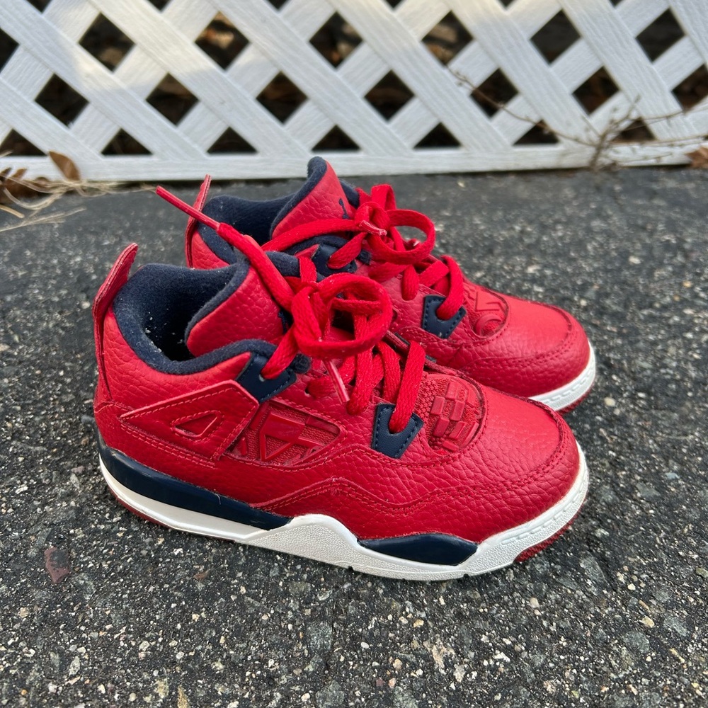 Jordan Red and Navy Kids Sneakers toddler size 9C